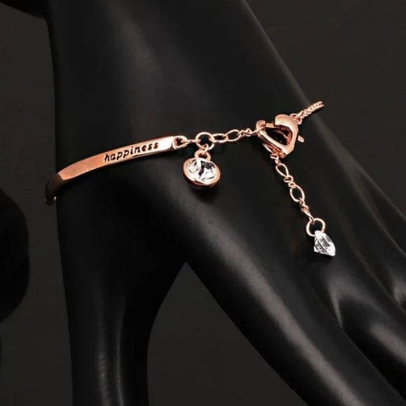 NEW Minimalist Rose Gold Bar Bracelet - Picture 9 of 10